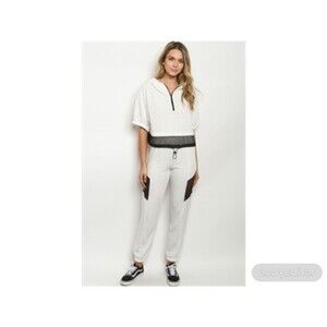 Black And White Pantsuit M